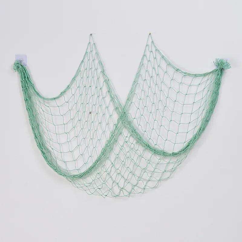 Ceative Decor Nets Hemp Rope Mediterranean Hanging Net Wall Decor Room Party Decorative Fishing Net Playground Gift Boho Style