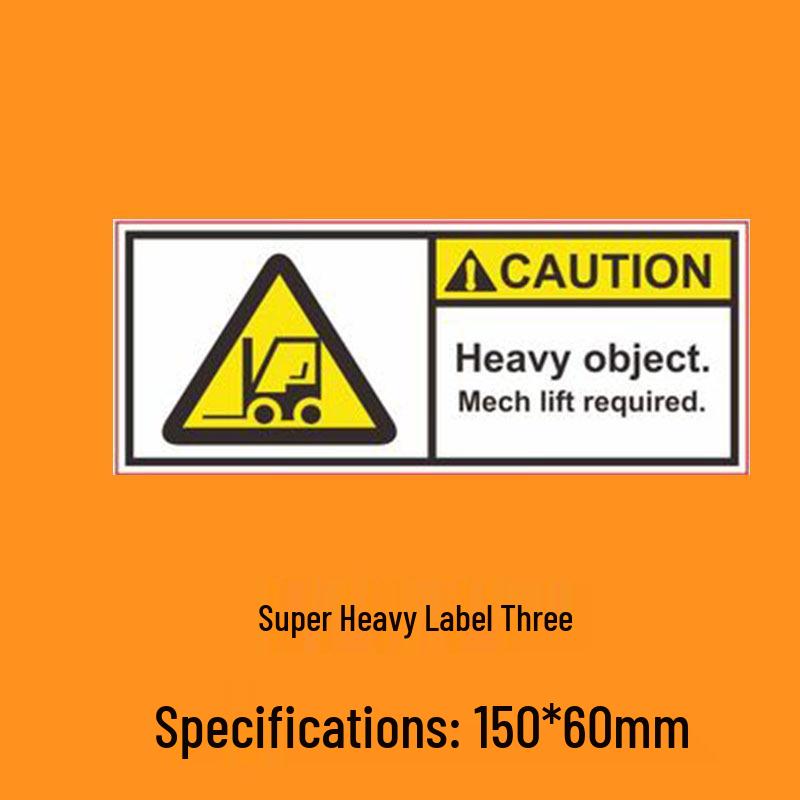Heavy Package Warning & Team Lift Sticker Set