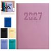 Writing Notebook for Fountain Pens 2027 A5 Daily Planner, 365 Day Time Management Schedule Corporate Gift Work Study, Imitation Leather Hardcover