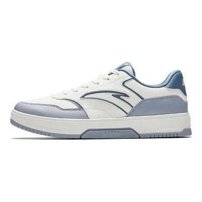 Baichuan Synthetic Leather Comfortable Fashion Durable Lightweight Retro Versatile Low-Top Skate Shoes Men Sneakers White Blue 112548013-5