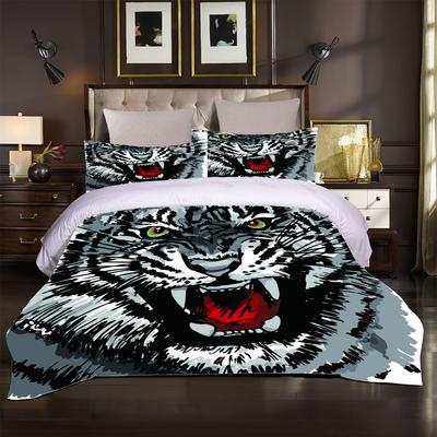 Duvet Cover Bed Bedding Set For Double Home Animal Tiger 3D Textile Quilt Cover Pillowcases Bedroom Luxury Bedding Set