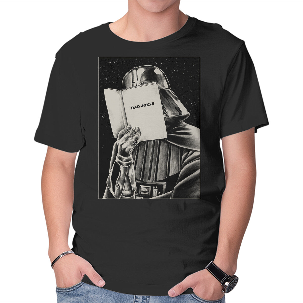 Unisex Crew Neck T-Shirt Dad Jokes Graphic Short Sleeve Casual Tee L