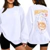 Women's 2027 Letter Print Long Sleeve Crewneck Sweatshirt Pullover Top