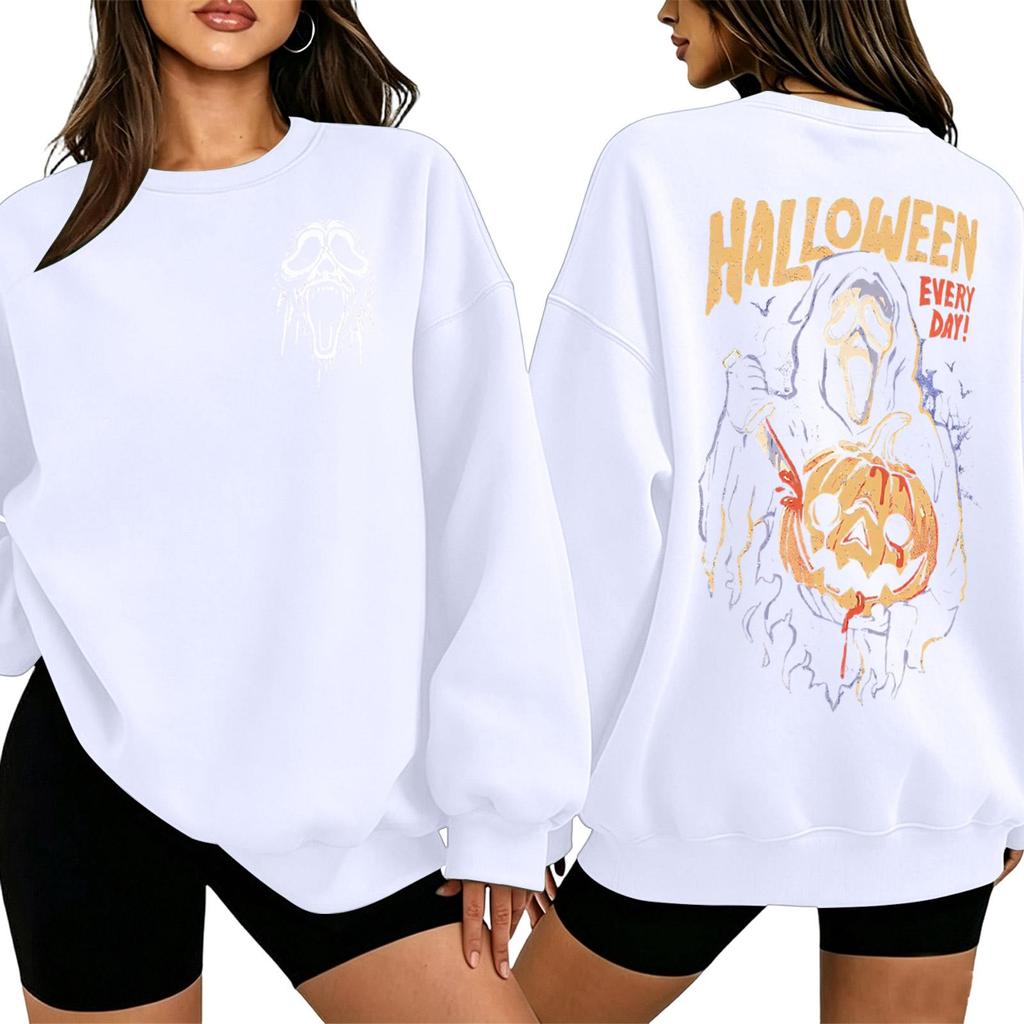 Women's 2027 Letter Print Long Sleeve Crewneck Sweatshirt Pullover Top