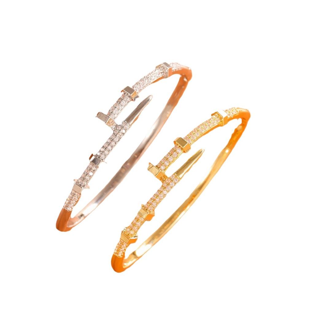 Prezent na Walentynki Qixi Bransoletka z gwoździami w kształcie okręgu dla dziewczyny Inteligentna moda Luksusowa bransoletka premium