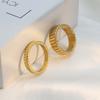Jewelry Titanium Steel Gear Ring Women'S Non-Fading High-End 18K Gold Simple Ring