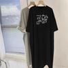 T-shirt dress women's short-sleeved long summer 2026 new loose casual lazy long skirt knee-length skirt