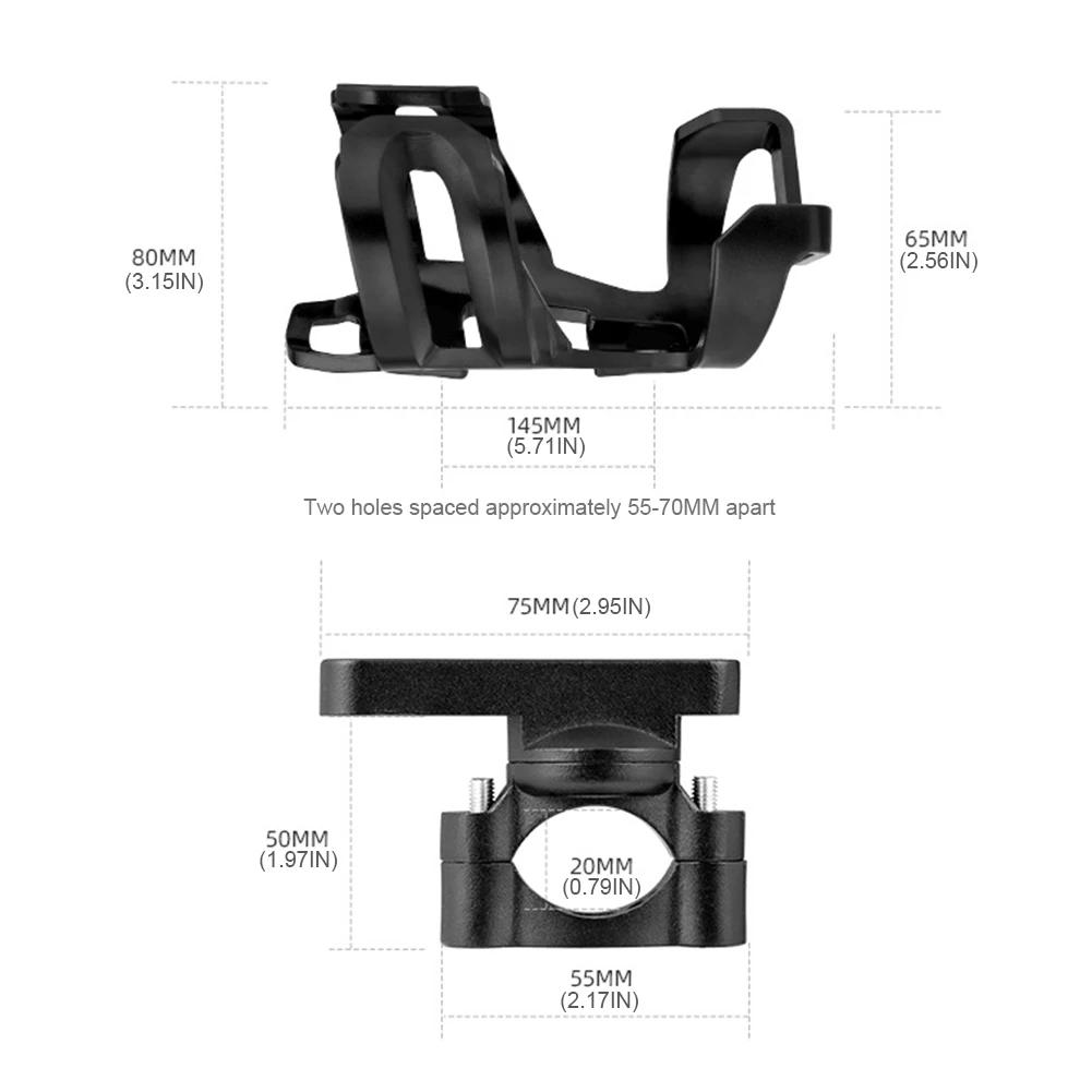Black Motorcycle Drinking Cup Holder Motorcycle Stand Mount Riding Mirror Handlebar Water Bottle Cup Holder Cycling Accessories