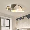 Modern Minimalist Nordic Ceiling Light - Full Spectrum Moon & Starry Sky Design for Master and Children's Bedrooms