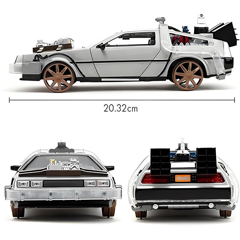 JADA 1:24 delorean back to the future DMC-12 Alloy Car Diecasts & Toy Vehicles Car Model Miniature Scale Model Car For Children