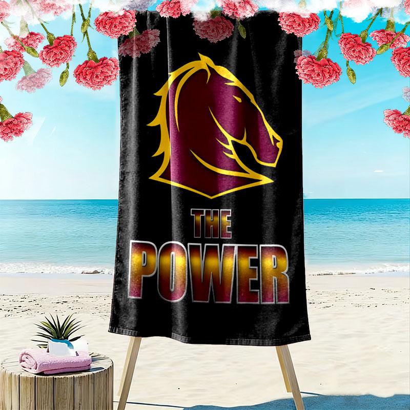 Broncos Spirit Print Beach Towel, Large Soft Quick Dry Towel for Beach Camping Swimming