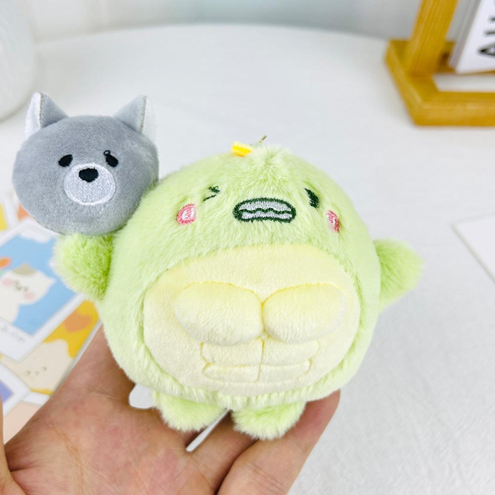 Green Dinosaur Green Dinosaur Doll Pendant Cartoon Dinosaur Wolf Plush Keyring  Couple