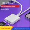 Two-in-One OTG Adapter Card Reader for Apple Type-C Devices: Supports SD/TF Cards