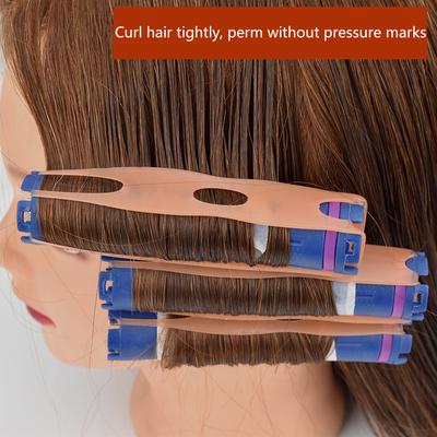 20Pcs Barber Shop Perm Band Hair Perm Rods Hair Rollers Cold Wave Rods With Elastic Rubber Band Professional Styling Tools