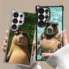 Animal Capybara Cute Plating Phone Case For Samsung Galaxy S24 S25 FE S26 Edge S23 Ultra S22 S21 Plus S20 Anti-Fall Airabag Cove
