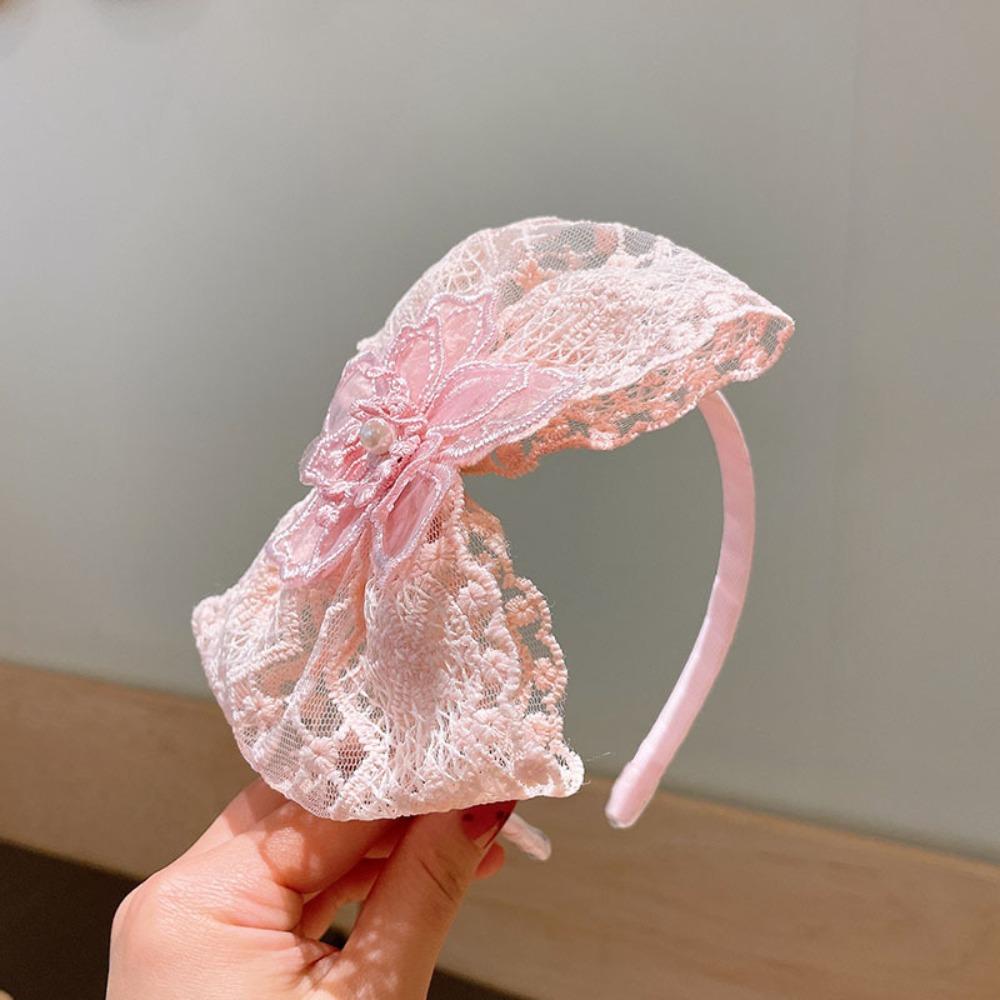3D Princess Headband Versatile Hair Headband Cute Pearl Crown Girls Birthday Party Photo Props