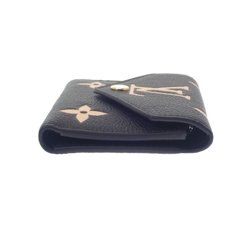 LOUIS VUITTON  M80968 Tri-fold wallet black leather Women