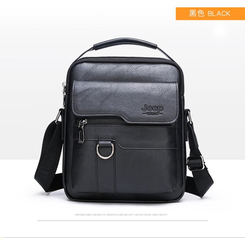 

Shoulder bag men s bag retro men s bag official messenger bag large capacity new casual bag trendy handbag чёрный