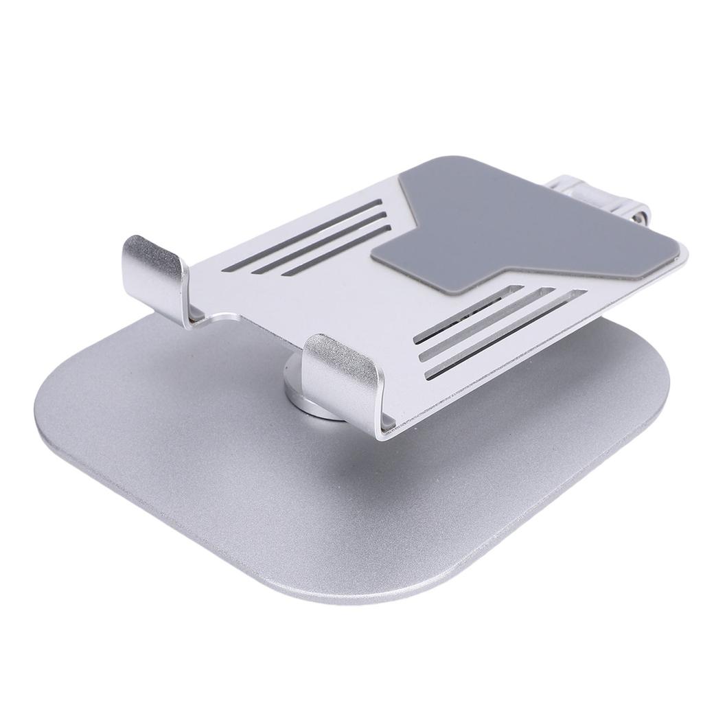 Desk Tablet Stand Adjustable Foldable 360 degrees  Rotating Metal Desk Tablet Holder for Cell Phone Silver