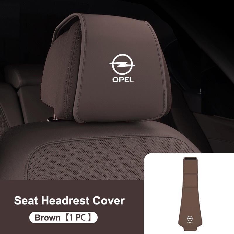 Leather Car Seat Headrest Protective Cover Accessories For Opel Astra J K OPC Corsa Vectra D Zafira B Insignia Mokka Vivaro