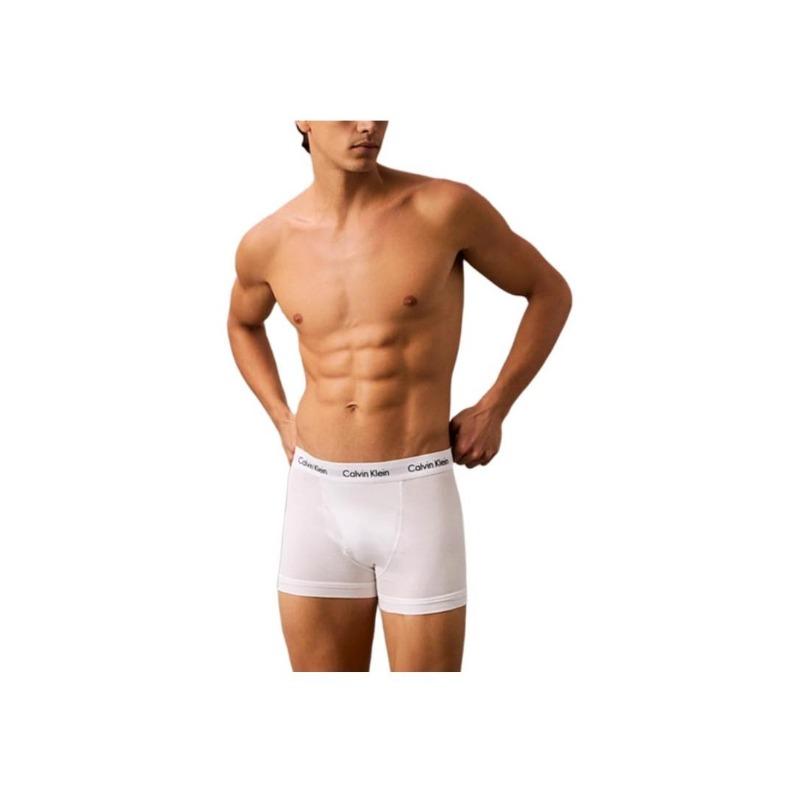 CALVIN KLEIN Tailored Fit Casual Comfort No-Ride-Up Logo Waistband Mid-Rise Trunks Euro Fit Men 3-Pack LV00NB4286-MP1