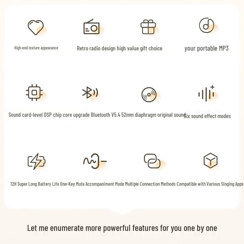 iKF M5 Portable Wireless KTV Microphone & Bluetooth Speaker CN plug (adapter included)