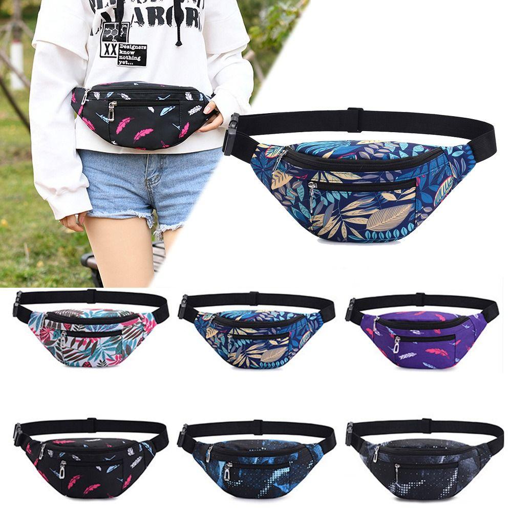 

Crossbody Bags Waist Bag Waterproof Chest Bag Fashion Printed Sport Mobile Phone Bag