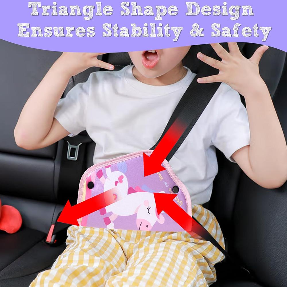 1 Set Unicorn Seat Belt Cover Seatbelt Adjuster & Pillow For Kids