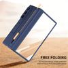 Magnetic Hinge Phone Case For Samsung Galaxy Z Fold 7 3 4 5 6 Screen Glass Protection Retractable Storage Pen Slot Holder Cover For Galaxy Z Trifold