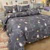 Snoopy Water Wash Cotton Bedding Set With Printed Floral Design For Student Dorms