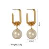 Atoztide Trendy Multiple Style Imitation Pearl Tassel Earring for Women Stainless Steel Elegant Temperament Earring Jewelry Gift