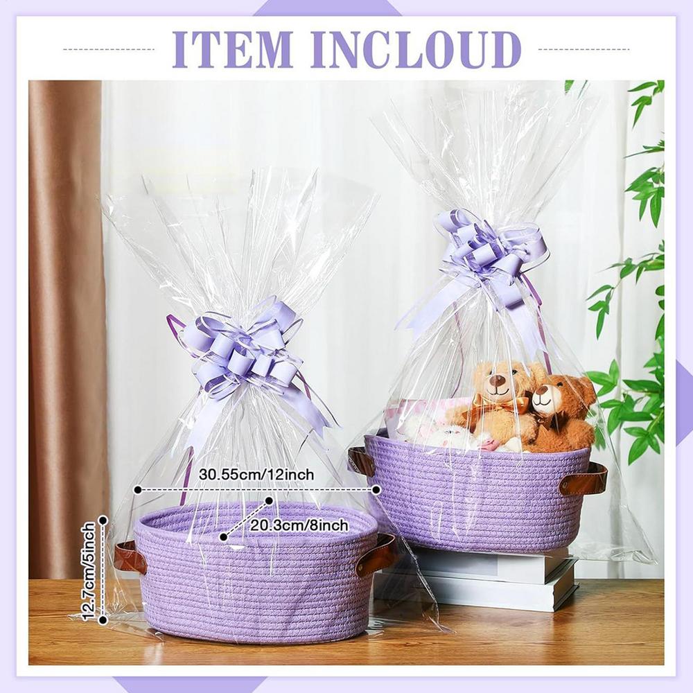 Woven Baskets For Storage Decorative Cotton Rope Storage Basket Display Bin Home Decor For Bathroom Bedroom Kitchen Organization