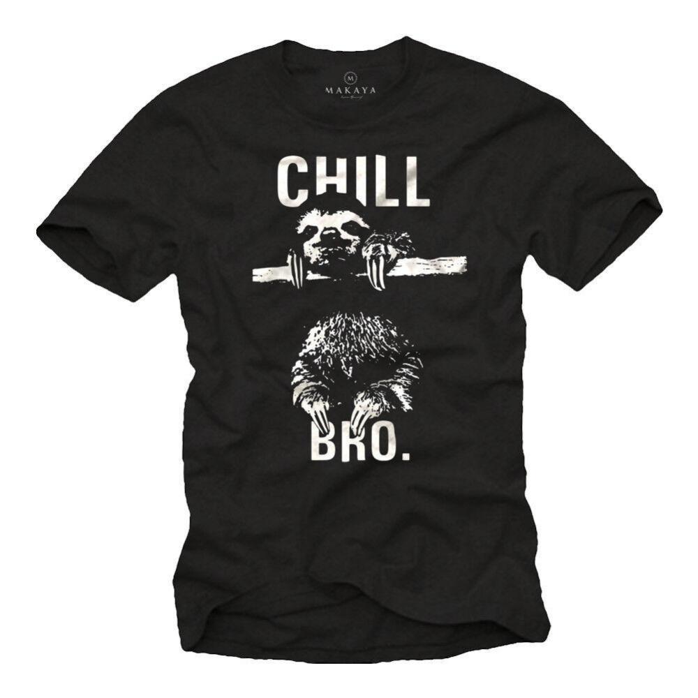 Футболка Funny Gamer Geek с надписью Chill Bro S чёрный