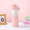 550ml Sports Insulated Bottle Gradient Large Capacity Direct Drinking Cup Student Stainless Steel Portable Bouncing Water Bottle