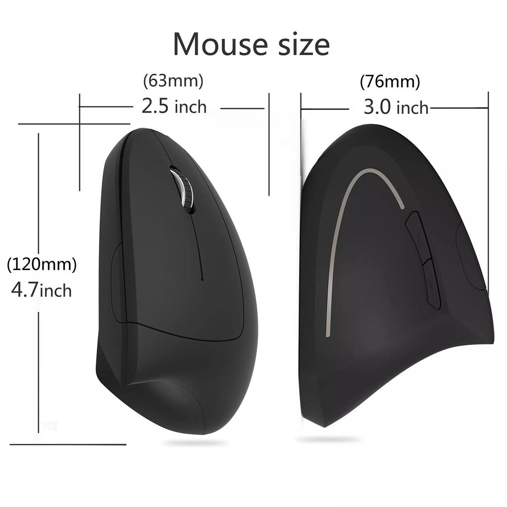 2.4G Vertical Wireless Bluetooth 5.0 Mouse Ergonomic Rechargeable Mause Portable PC Gamer For Computer Laptop Notebook