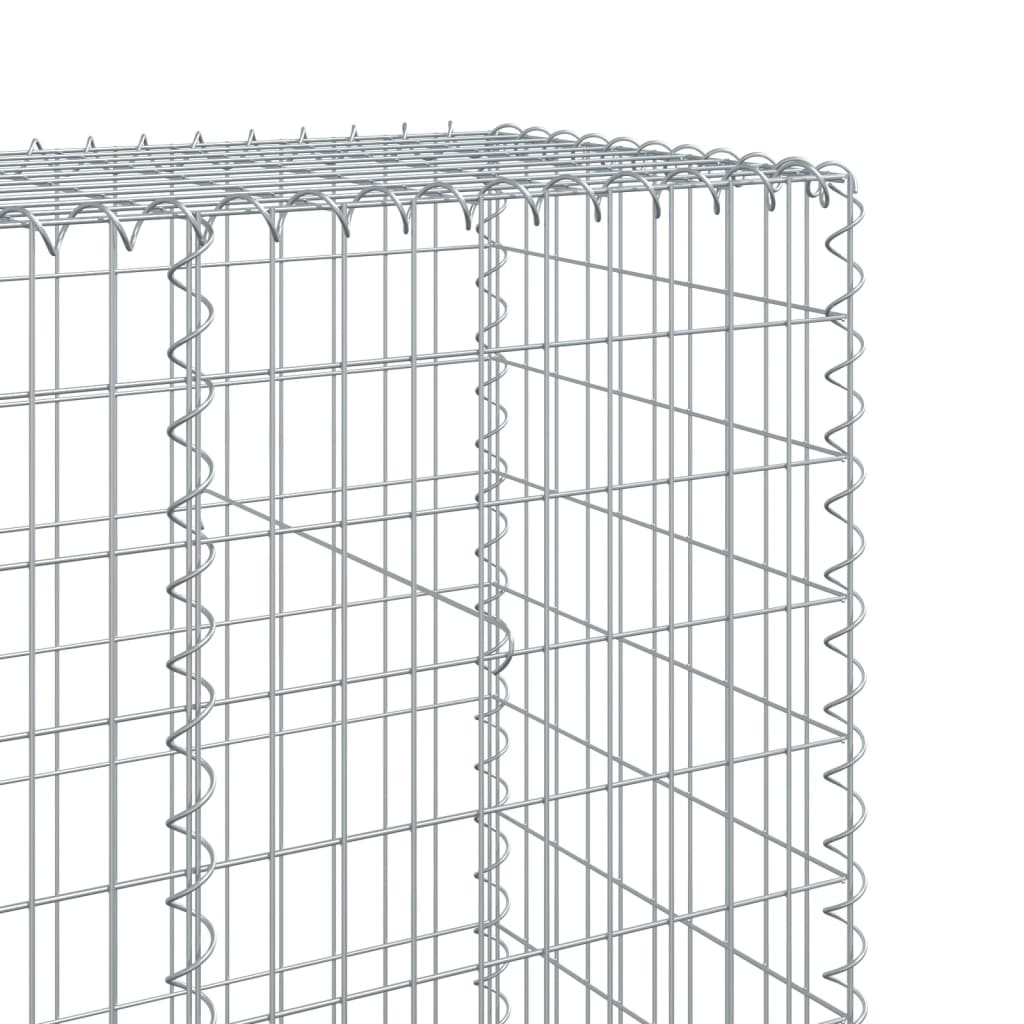 Vidaxl Gabion Basket with Lid, 500X50X200 Cm, Galvanized Iron