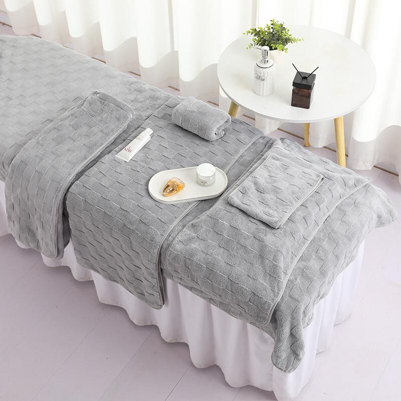 Salon Beauty Thickened Bed Sheet Spreading Bath Towel Head Wrapping Towels Massage Kit Bed Table Cover Sheets with Hole