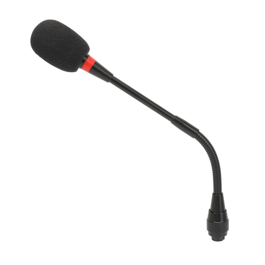 9.8in Professional Gooseneck Microphone Flexible Desktop Gooseneck Condenser Microphone for Meetings Conferences