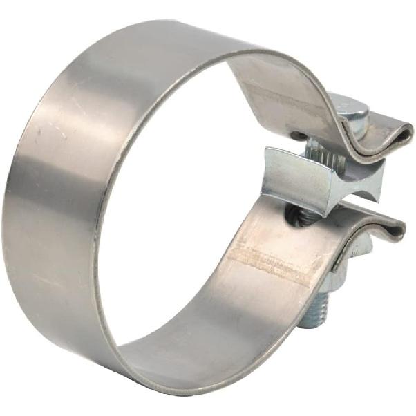 Universal ID 3.5 Inch Exhaust Clamp, Stainless Steel 3-1/2 Inch Narrow Band Lap Joint Butt Clamp