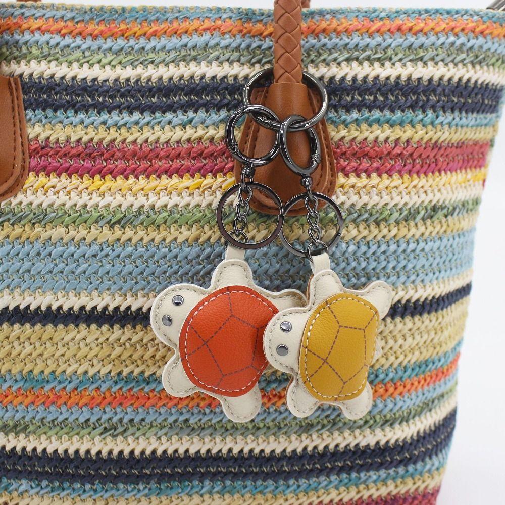 Hanger Pu Leather Key Chain DIY Bag Pendant Cute Leather Turtle Pendant Bag Ornament