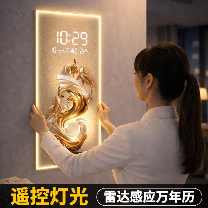 Luxury Led Wall Clocks Digital Living Room Interior Modern Silent Clock Wall Design Creative Orologio Da Parete Home Decoration
