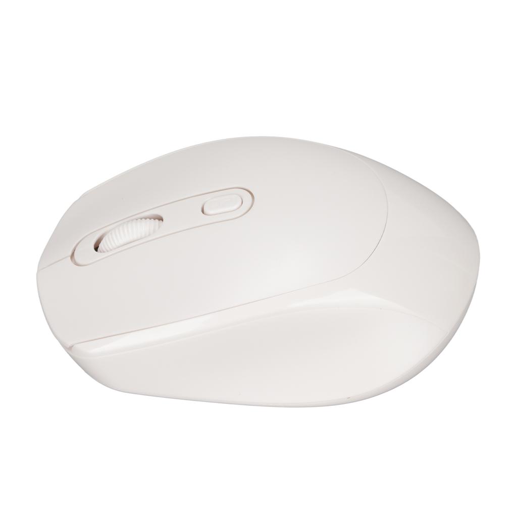 Wireless Mechanical Mouse Ergonomic Design 3 Level Adjustable DPI 1600DPI 2.4G USB Rechargeable MouseWhite