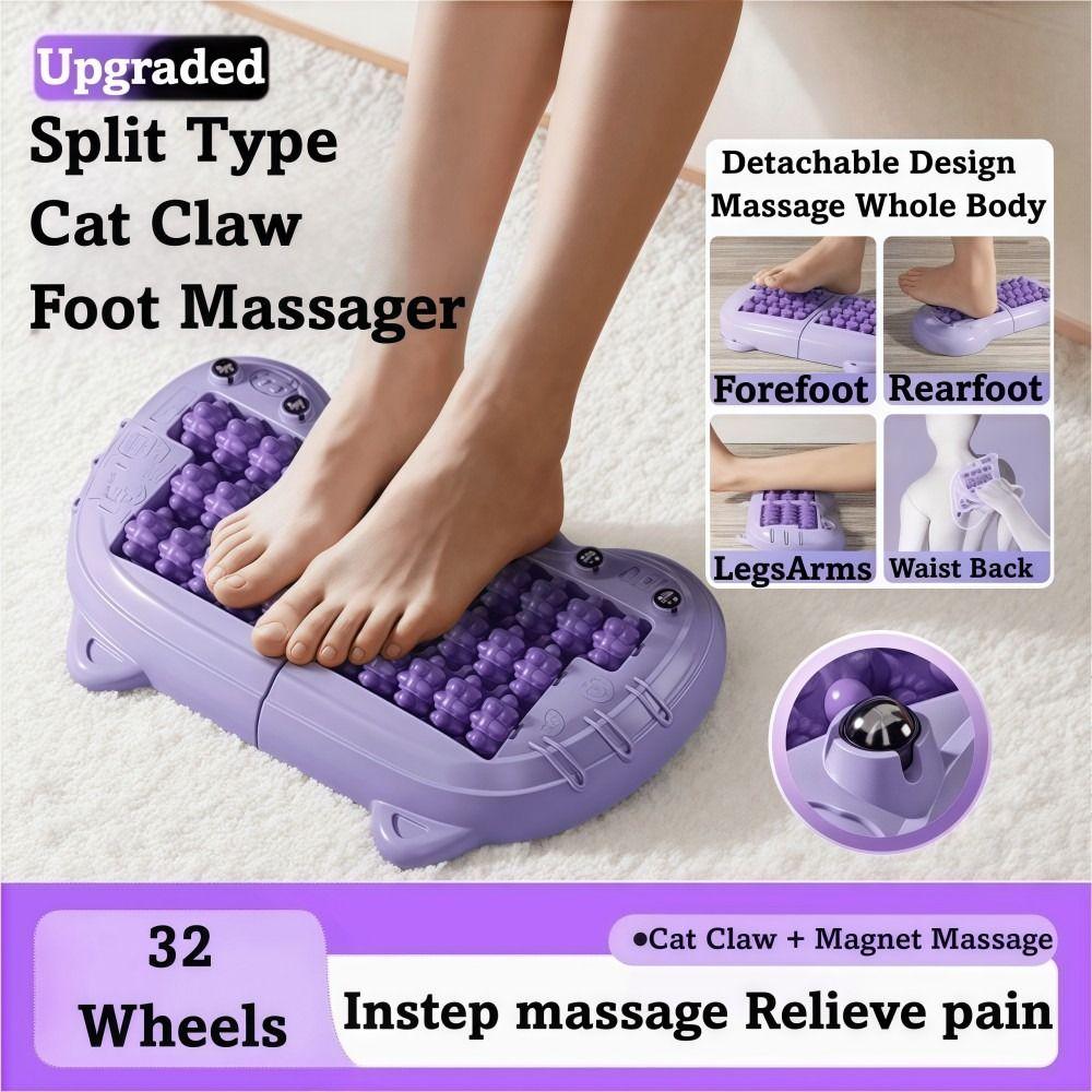 Split Type Foot Massager Roller Improved Circulation Pain Relief Foot Acupoint Massager Acupressure Therapy Portable