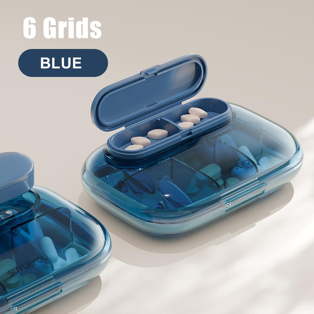 4/6 Fächer Kleine Pillendosen Organizer-Box Wöchentlicher Reise-Pillen-Organizer Tragbare Taschen-Pillenbox Halter Plastik-Behälterbox