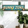 Retro Country Style Rabbit Area Metal Sign-humorous Rabbit Wall Art Aluminum Decorative Sign, Durable Aluminum 3.9x15.7 Inch Indoor/outdoor Wall