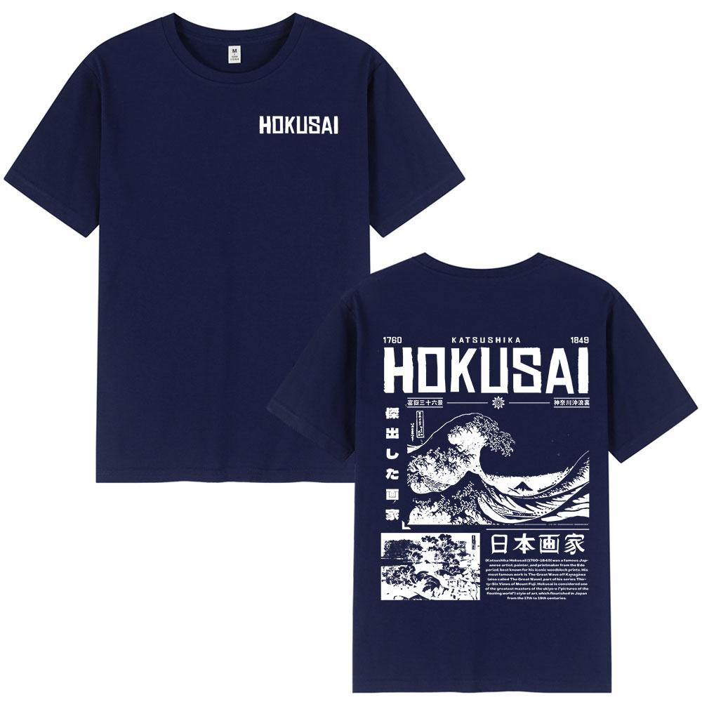Japanese Hokusai The Great Wave T Shirts Unisex Women Clothing Fashion Short Sleeve 100 Cotton Casual T Shirt Harajuku Streetwear