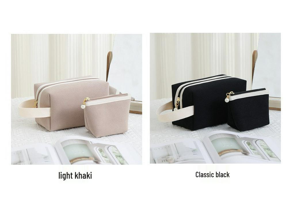 Kompakte Cord-Make-up-Tasche: Vielseitige Kosmetik- und Geldbörse mit großem Fassungsvermögen für Frauen