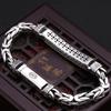 High End Jewelry Men's Embossed Bracelet, Light Luxury Thai Jewelry, Retro Trendy, Loop Buckle Chain