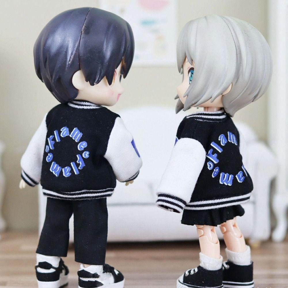 

Fashion Baseball Jacket Doll Clothes Accessories Doll Hat&Headband 1/11 ob11 Dolls/1/12 BJD Dolls