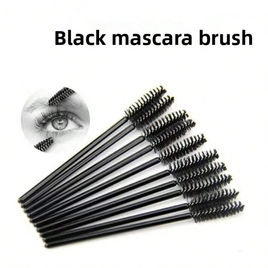 50Pcs/set Disposable eyelash brush Eyelash spiral brush Grafted eyelashes Combing brush Small brush Tool Setting makeup brush чёрный